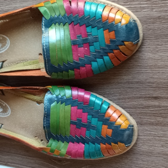 Artesanias Valery Leather Huraches Woven Strap Sandals Women's 7 - Picture 3 of 15